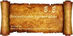 Borovicska Eszmeralda névjegykártya